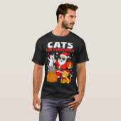 Cats For Everybody Funny Christmas Cat Xmas Santa  T-shirt (Voorkant volledig)