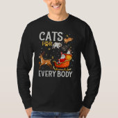 Cats For Everybody Santa  Christmas PJs Xmas Women T-shirt (Voorkant)