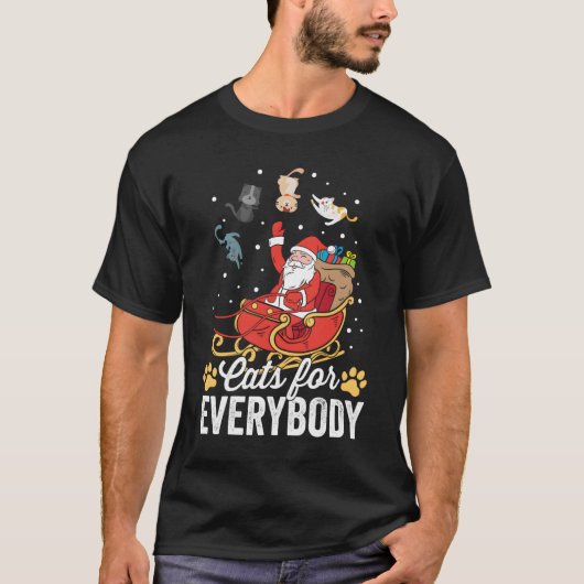 Cats For Everybody Santa Kitties Merry T-shirt (Voorkant)