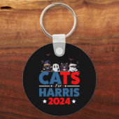 Cats for Harris 2024 - Kamala Harris Halloween Man Sleutelhanger (Voorkant)