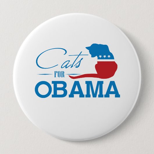 CATS FOR OBAMA - - png Ronde Button 4,0 Cm (Voorkant)