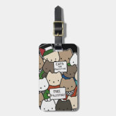 Cats for Palestine – Kawaii Cats for Justice Bagagelabel (Voorkant verticaal)