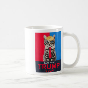 Cats for Trump 2024 Grappig T-shirt voor Vance Tru Koffiemok