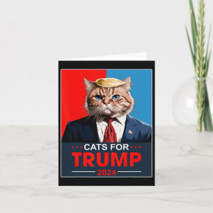 Cats for Trump 2024 Grappige stem voor Trump Cats Kaart