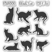 Cats Galore - Black Cat - Sticker Collectie (Voorkant)
