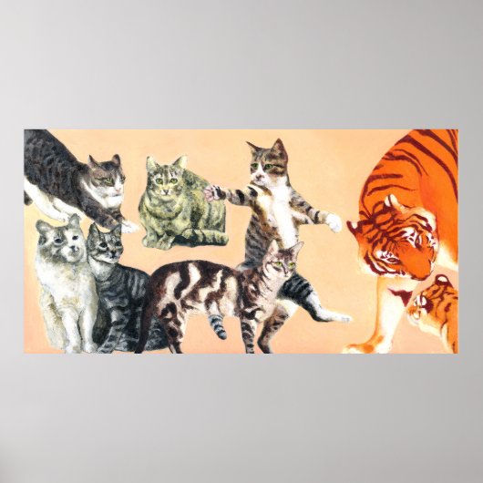 Cats Going to Play Poster (Voorkant)