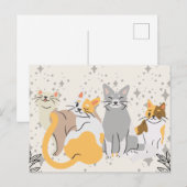 Cats group briefkaart (Voorkant / Achterkant)