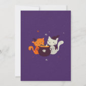 Cats Halloween Party Kinder Leuke Heksen Ketel Kaart (Achterkant)