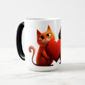 Cats, Heart,pet Magische Mok (Voorkant links)