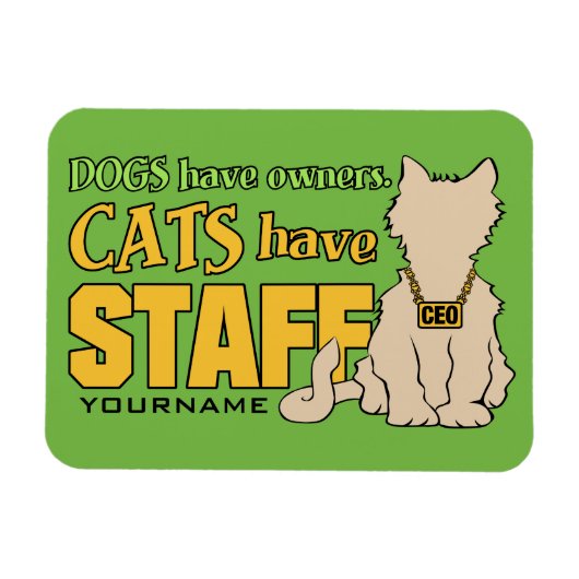 CATS HEBBEN aangepaste magneet VOOR PERSONEEL (Horizontaal)