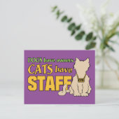 CATS HEBBEN BRIEFKAART VAN PERSONEEL (Staand voorkant)