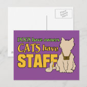 CATS HEBBEN BRIEFKAART VAN PERSONEEL (Voorkant / Achterkant)