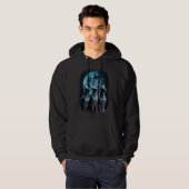 Cats Howling At The Moon  Hairless Sphynx Cat Hoodie (Voorkant volledig)
