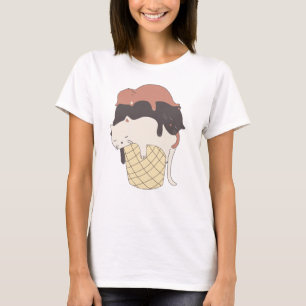 Cats Ice Cream Cute Funny T-shirt