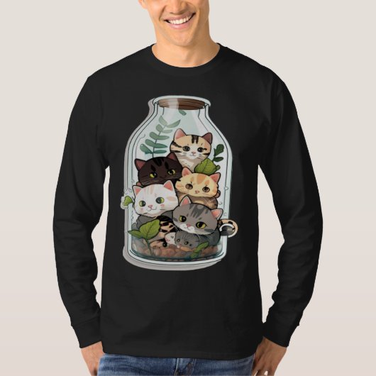 Cats In Bottle T-shirt (Voorkant)