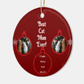 Cats In Christmas Tree Customize  Keramisch Ornament (Links)