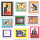 Cats in Famous Art Sticker (Voorkant)