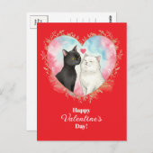 Cats in Love Happy Valentine's Day Briefkaart (Voorkant / Achterkant)