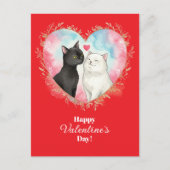 Cats in Love Happy Valentine's Day Briefkaart (Voorkant)