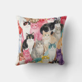 Cats in Multicolour Kussen (Achterkant)