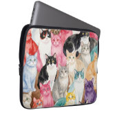 Cats in Multicolour laptop case (Voorkant Rechts)