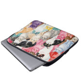 Cats in Multicolour laptop case (Voorkant onderkant)