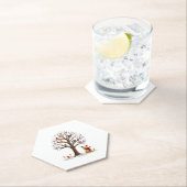 Cats In Snow Tree Winter Christmas Santa Hat X-mas Kartonnen Onderzetters (Insitu)