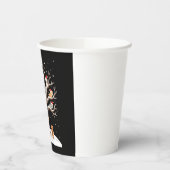 Cats In Snow Tree Winter Christmas Santa Hat X-mas Papieren Bekers (Links)