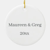 Cats in Sweater Snuggling Couple Custom Christmas Keramisch Ornament (Achterkant)