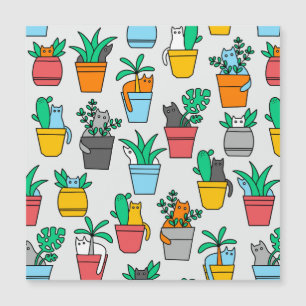 Cats in the flowerpots