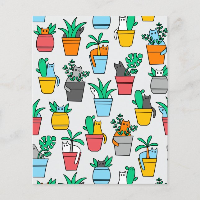 Cats in the flowerpots (Voorkant)