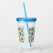 Cats in the flowerpots acryl drinkbeker (Links)