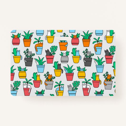 Cats in the flowerpots badge (Voorkant)