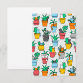 Cats in the flowerpots bedankkaart (Voorkant / Achterkant)