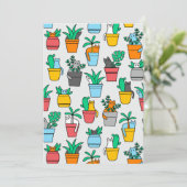 Cats in the flowerpots bedankkaart (Staand voorkant)