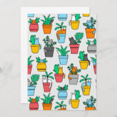 Cats in the flowerpots bedankkaart (Voorkant / Achterkant)