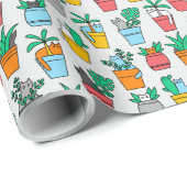 Cats in the flowerpots cadeaupapier (Rol Hoek)