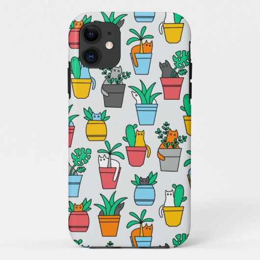 Cats in the flowerpots Case-Mate iPhone case (Achterkant)
