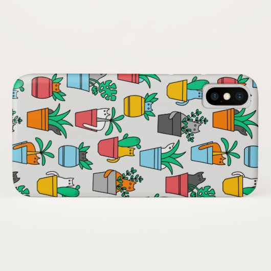 Cats in the flowerpots Case-Mate iPhone case (Achterkant (horizontaal))