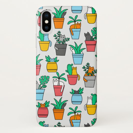 Cats in the flowerpots Case-Mate iPhone case (Achterkant)