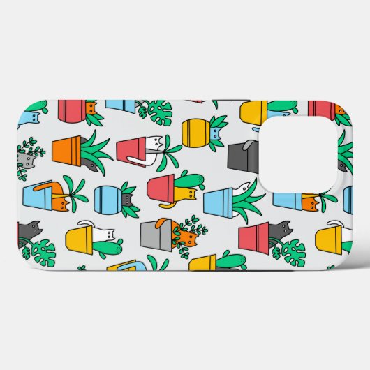 Cats in the flowerpots Case-Mate iPhone case (Achterkant (horizontaal))