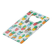 Cats in the flowerpots creditkaart flessenopener (Voorkant Gekanteld)