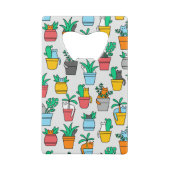 Cats in the flowerpots creditkaart flessenopener (Achterkant)