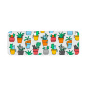Cats in the flowerpots etiket (Voorkant)