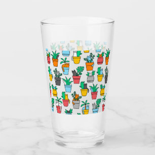 Cats in the flowerpots glas