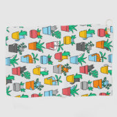 Cats in the flowerpots golfhanddoek (Horizontaal)