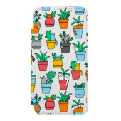 Cats in the flowerpots incipio iPhone portemonnee hoesje (Voorkant Agenda)