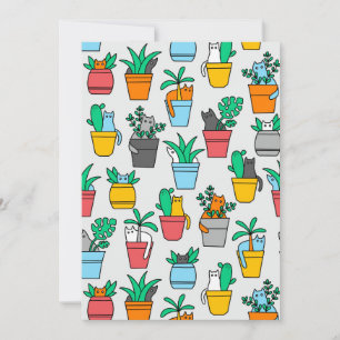 Cats in the flowerpots kaart
