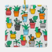 Cats in the flowerpots keramisch ornament (Voorkant)