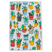 Cats in the flowerpots medium cadeauzakje (Voorkant)